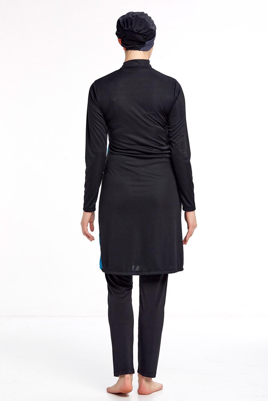 Vêtements hijab NOIR MAILLOT DE BAIN HIJAB MULTICOLORE 4190