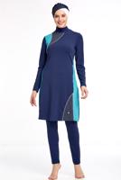 Hijab clothing NAVY BLUE MULTICOLORED HIJAB SWIMSUIT 4190 