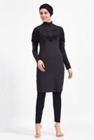 Tesettür giyim SİYAH PÜSKÜL DETAYLI TESETTÜR MAYO 4250 