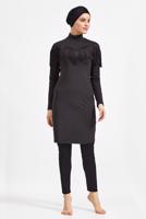 Tesettür giyim SİYAH PÜSKÜL DETAYLI TESETTÜR MAYO 4250 