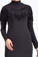 Tesettür giyim SİYAH PÜSKÜL DETAYLI TESETTÜR MAYO 4250 