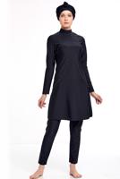 Hijab clothing BLACK BEAD DETAIL HIJAB SWIMSUIT 9334 