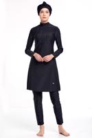 Hijab clothing BLACK BEAD DETAIL HIJAB SWIMSUIT 9334 
