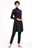 Hijab clothing BLACK BEAD DETAIL HIJAB SWIMSUIT 9334 