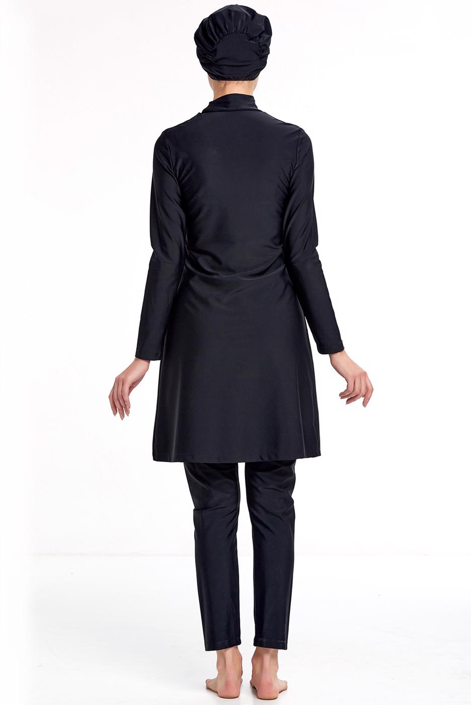 Hijab clothing BLACK BEAD DETAIL HIJAB SWIMSUIT 9334 