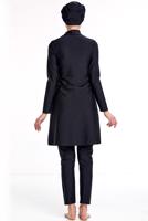Hijab clothing BLACK BEAD DETAIL HIJAB SWIMSUIT 9334 