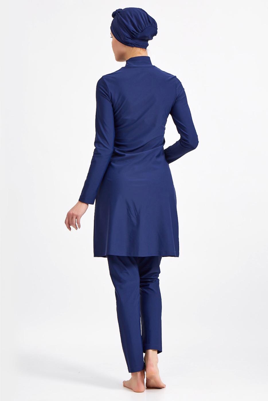 Vêtements hijab BLEU MARINE MAILLOT DE BAIN HIJAB DÉTAIL PERLES 9334