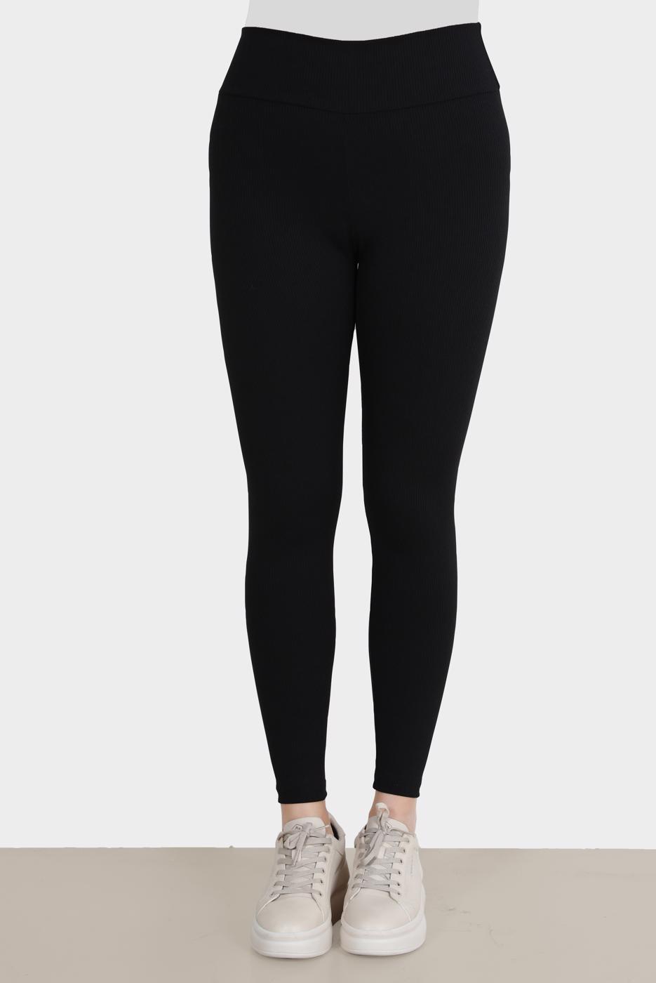 Tesettür giyim SİYAH FİTİLLİ  TAYT 0045   