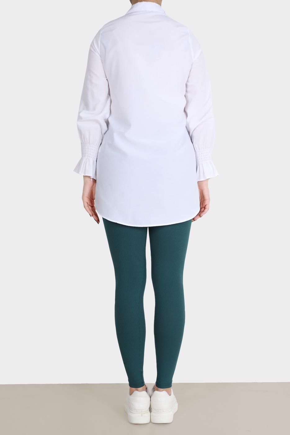 Tesettür giyim YEŞİL FİTİLLİ  TAYT 0045   