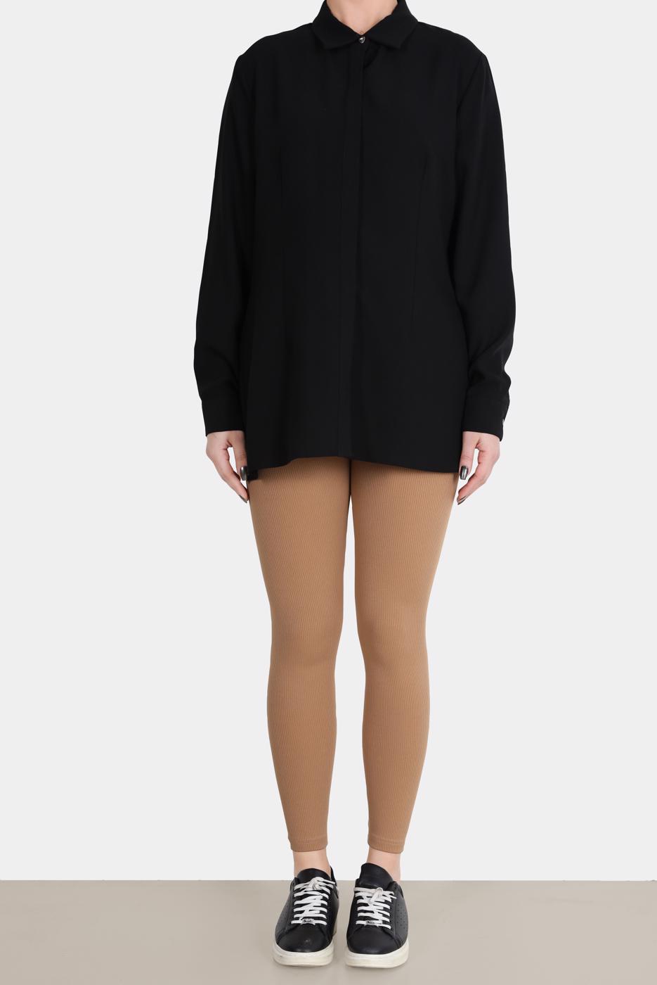 Tesettür giyim KAHVE FİTİLLİ  TAYT 0045   