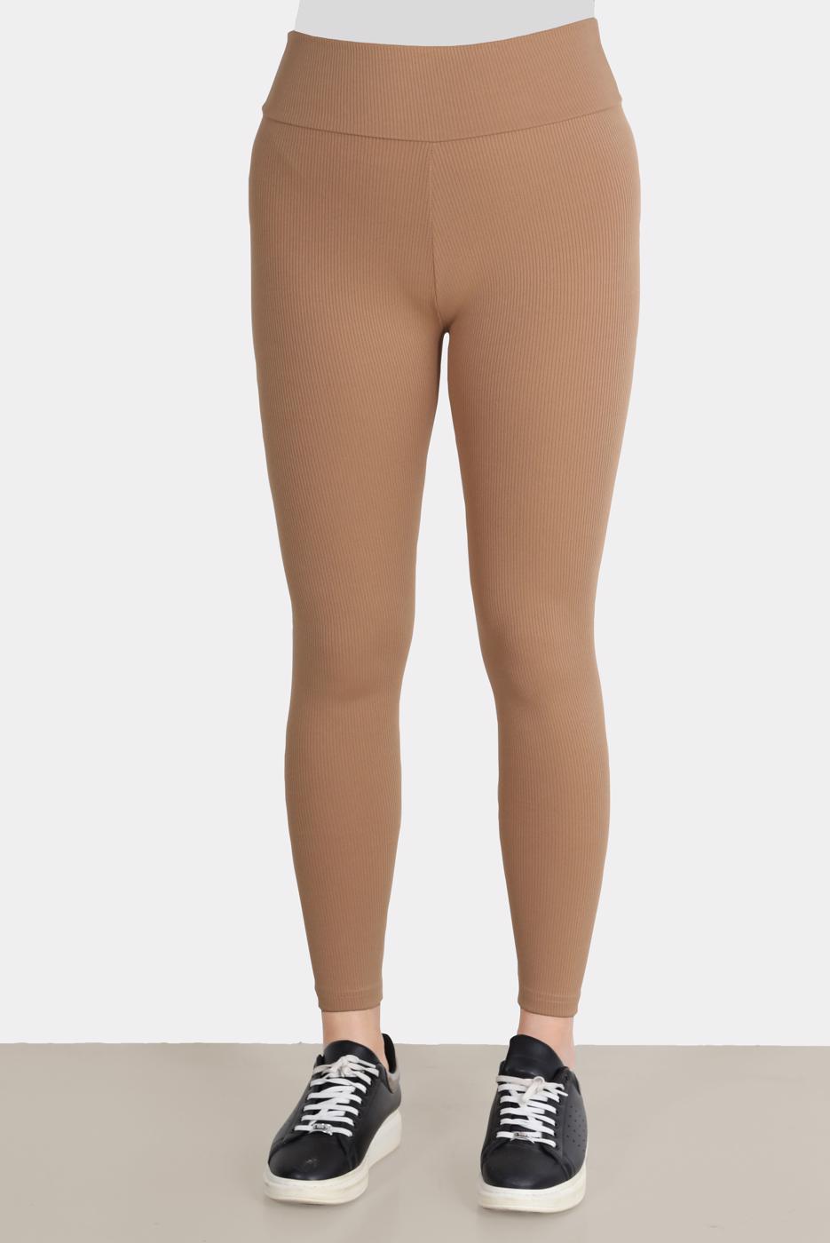 Tesettür giyim KAHVE FİTİLLİ  TAYT 0045   