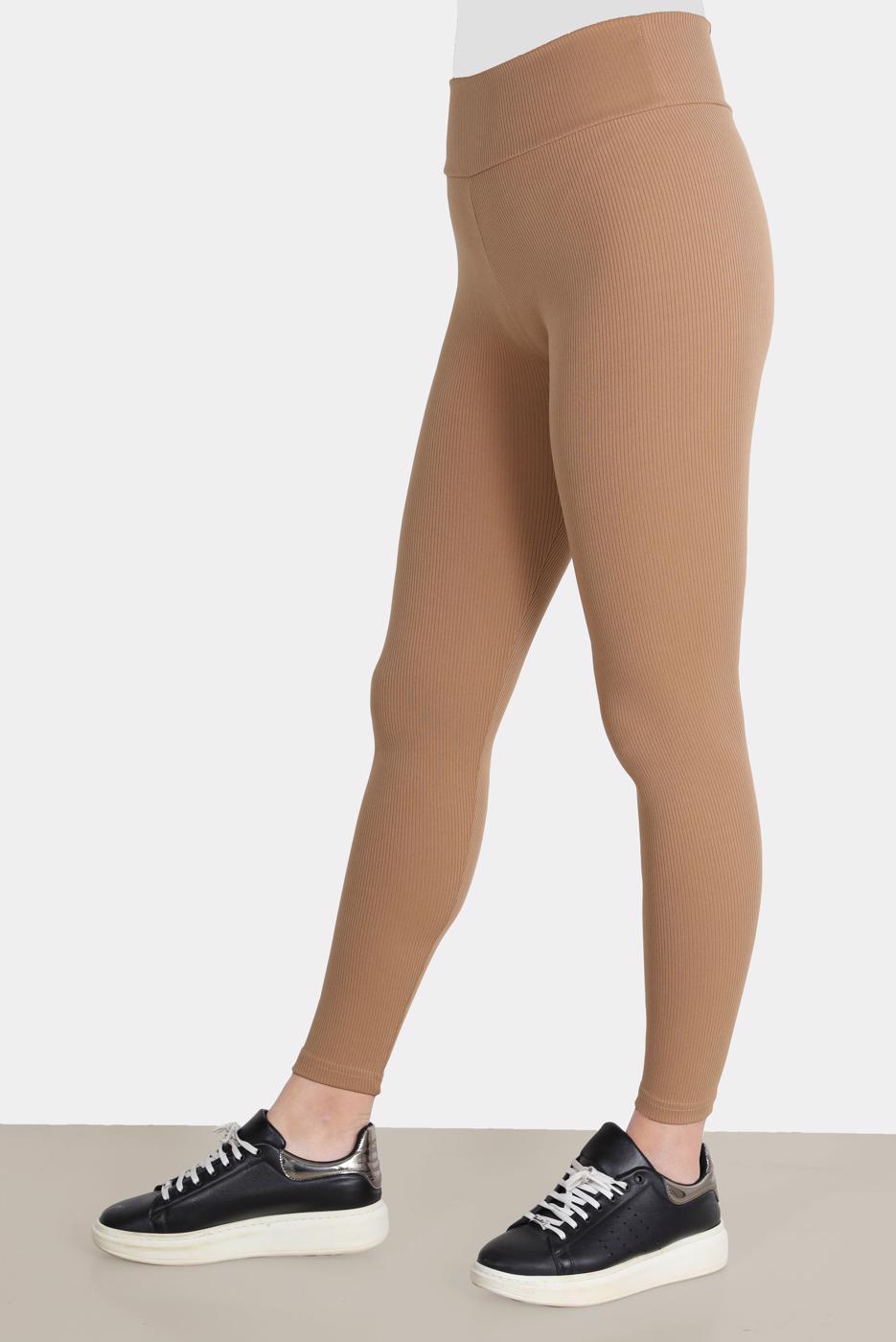 Tesettür giyim KAHVE FİTİLLİ  TAYT 0045   