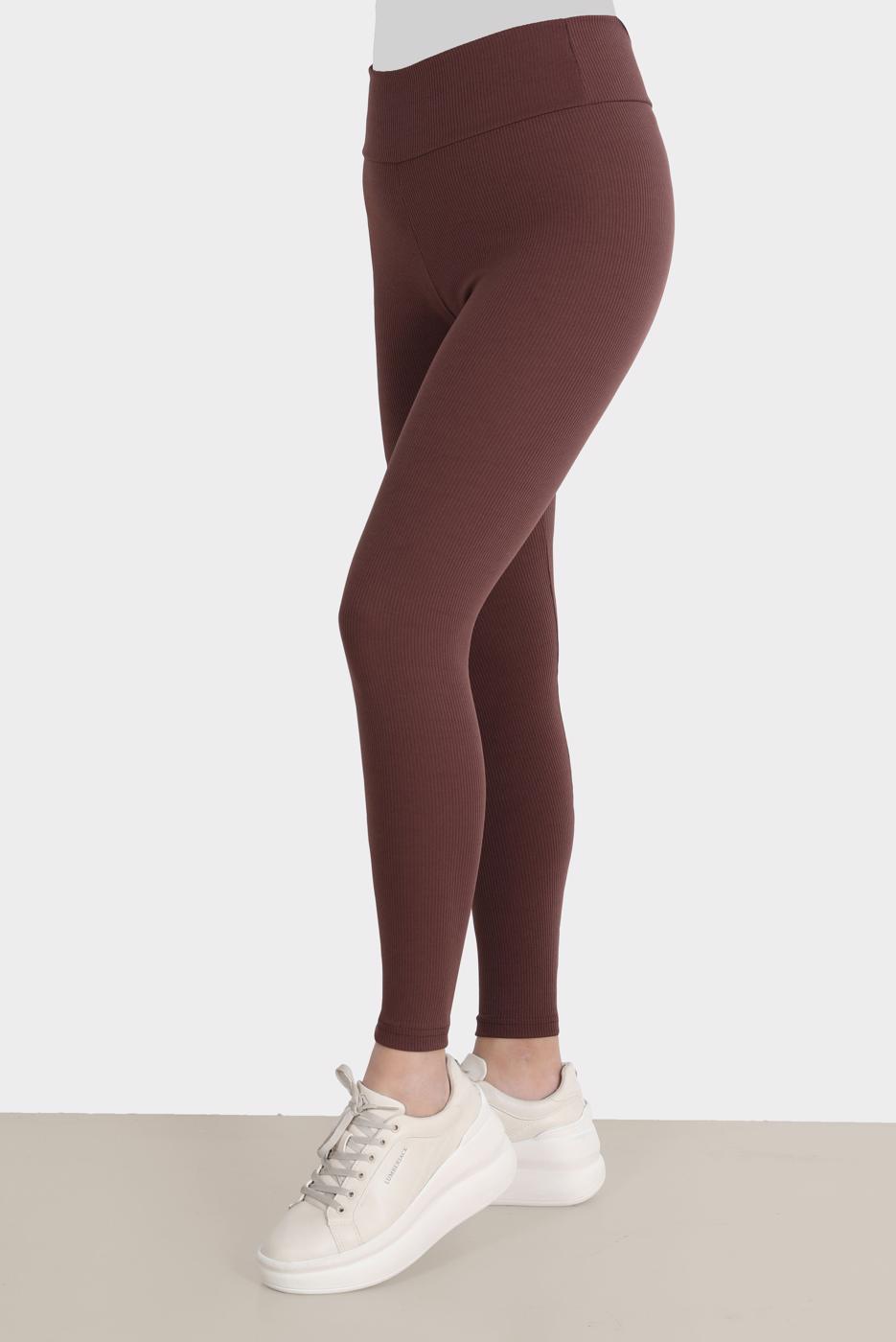 Vêtements hijab BRUN LEGGING EN VELOURS CÔTELÉ 0045