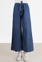 Tesettür giyim MAVİ GENİŞ PAÇA DENİM PANTOLON T 0205 