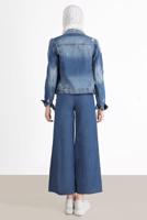 Tesettür giyim MAVİ GENİŞ PAÇA DENİM PANTOLON T 0205 