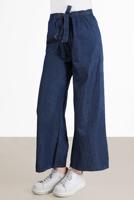 Tesettür giyim LACİVERT GENİŞ PAÇA DENİM PANTOLON T 0205 