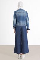 Tesettür giyim LACİVERT GENİŞ PAÇA DENİM PANTOLON T 0205 