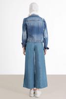 Tesettür giyim MAVİ GENİŞ PAÇA DENİM PANTOLON T 0205 