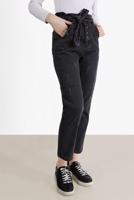 Tesettür giyim GRİ PAPERBAG DENIM PANTOLON 214  