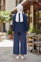 Vêtements hijab BLEU MARINE PANTALON LARGE EN JEAN T 1205