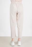 Hijab clothing BEIGE ELASTIC WAIST TROUSERS 3521 
