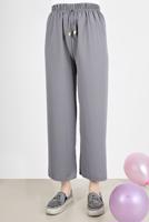 Hijab clothing GREY ELASTIC WAIST TROUSERS 3521 