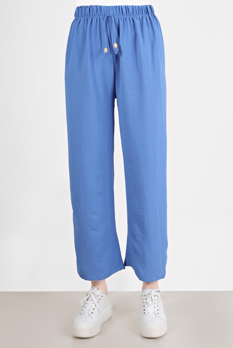 Hijab clothing NAVY BLUE ELASTIC WAIST TROUSERS 3521 