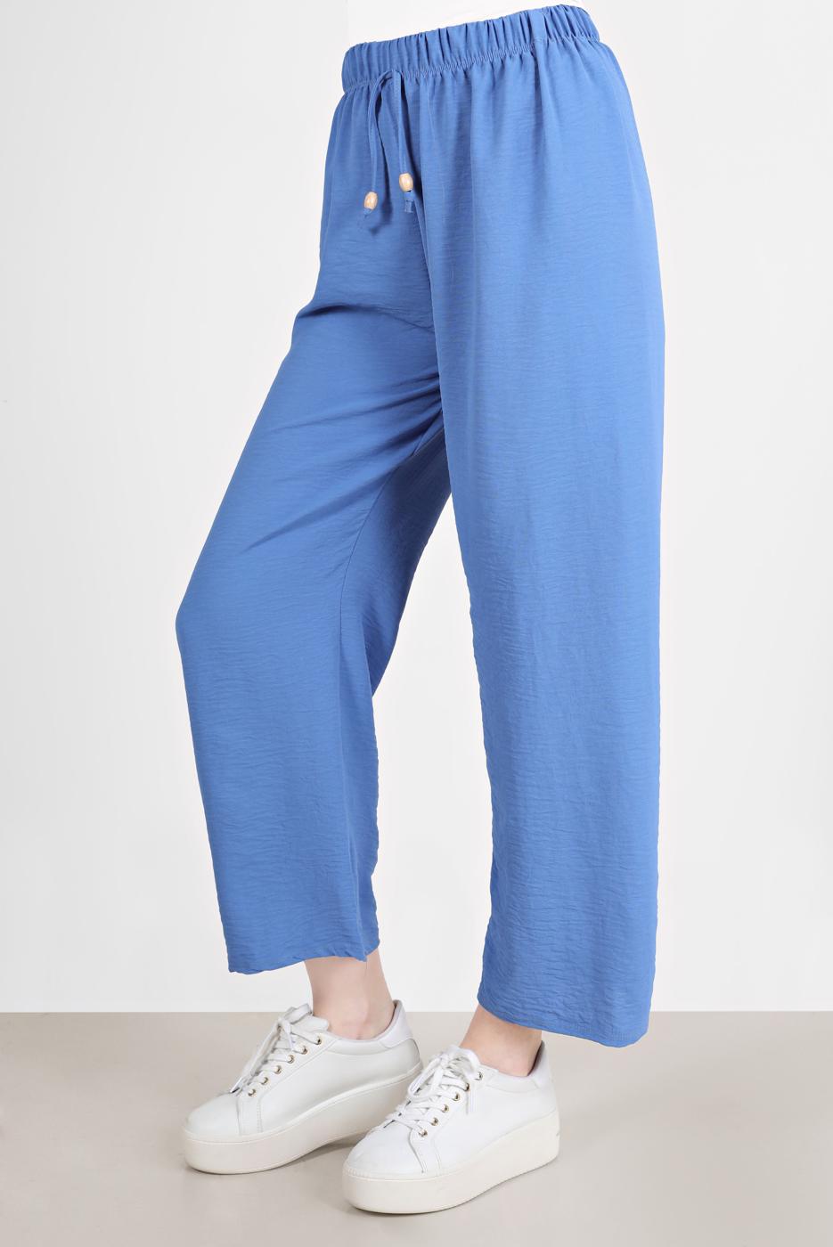 Hijab clothing NAVY BLUE ELASTIC WAIST TROUSERS 3521 