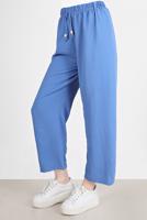 Hijab clothing NAVY BLUE ELASTIC WAIST TROUSERS 3521 