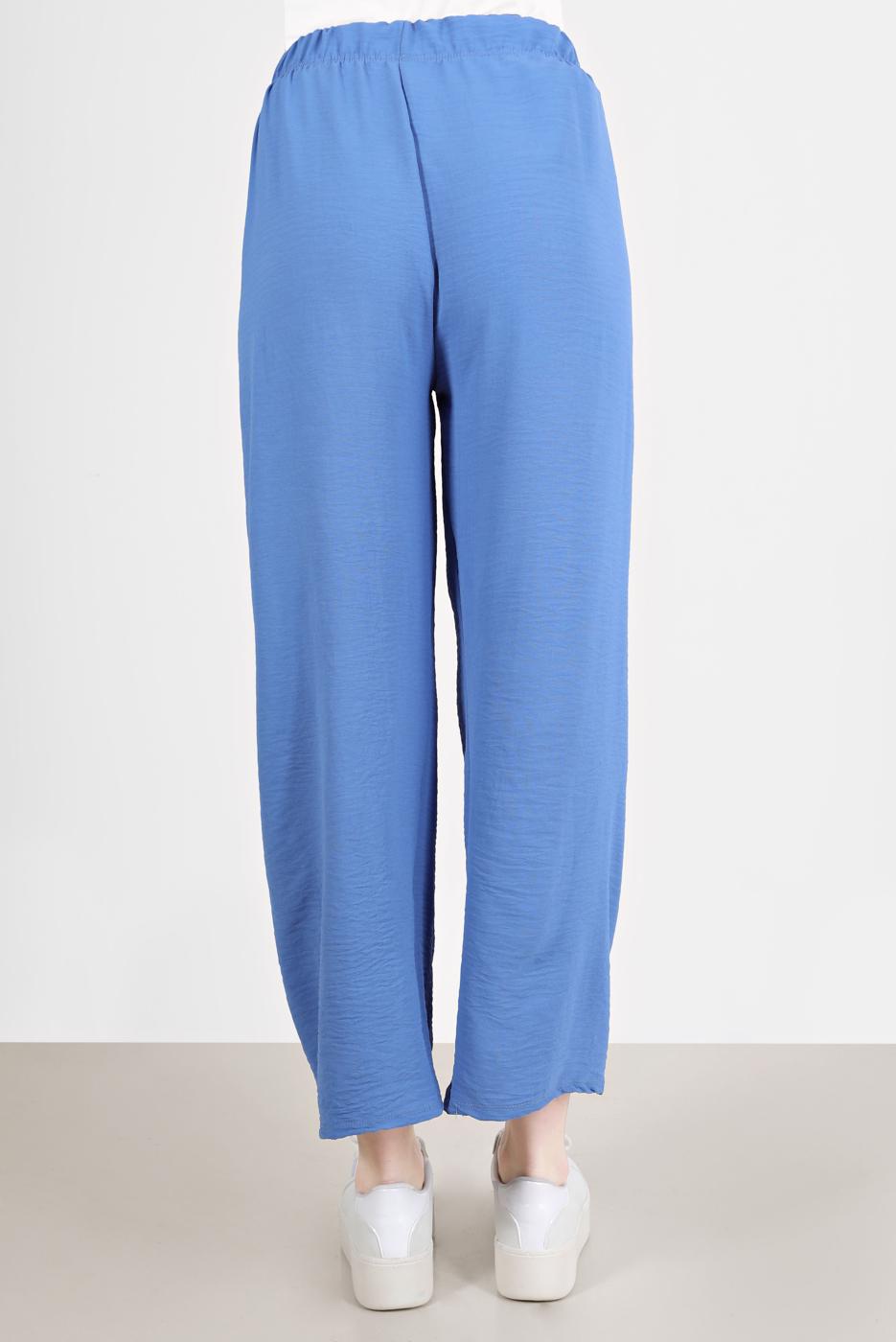 Hijab clothing NAVY BLUE ELASTIC WAIST TROUSERS 3521 