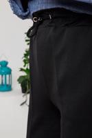 Tesettür giyim SİYAH BELİ LASTİKLİ KUMAŞ PANTOLON 4114  