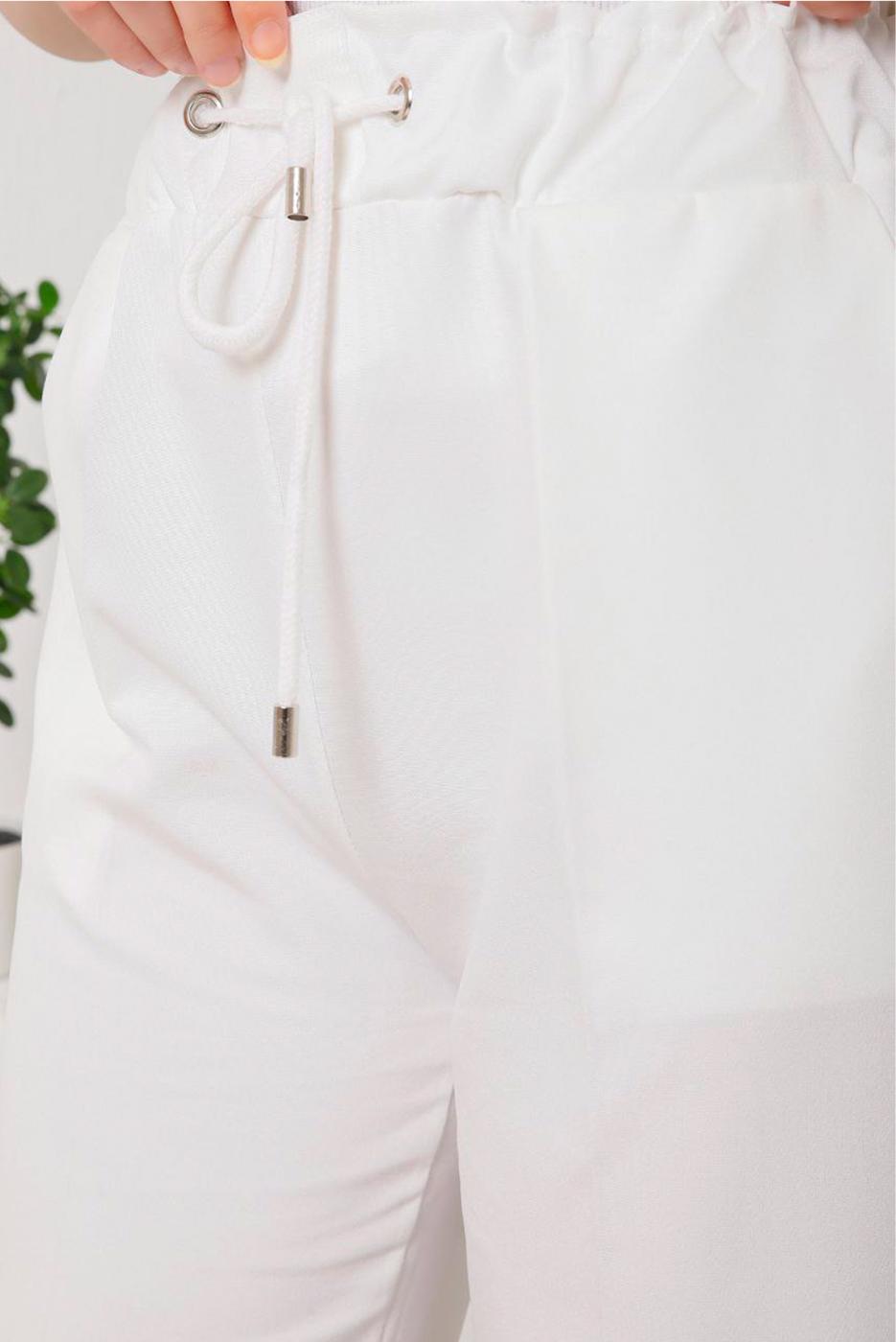Vêtements hijab ÉCRU PANTALON TAILLE ÉLASTIQUE 4114