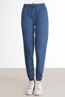 Tesettür giyim MAVİ PAÇASI LASTİKLİ DENIM PANTOLON 4305 