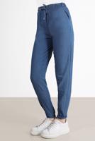 Tesettür giyim MAVİ PAÇASI LASTİKLİ DENIM PANTOLON 4305 