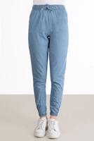 Tesettür giyim MAVİ PAÇASI LASTİKLİ DENIM PANTOLON 4305 