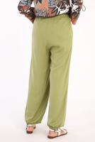 Tesettür giyim YEŞİL BELİ LASTİKLİ BOL PAÇA PANTOLON 46007 