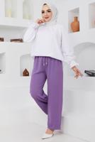 Vêtements hijab POURPRE PANTALON TAILLE ÉLASTIQUE 51552