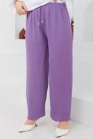 Tesettür giyim MOR BELİ LASTİKLİ PANTOLON 51552 