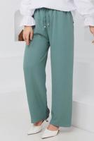 Tesettür giyim YEŞİL BELİ LASTİKLİ PANTOLON 51552 