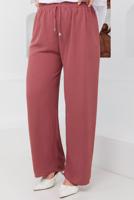 Tesettür giyim PEMBE BELİ LASTİKLİ PANTOLON 51552 