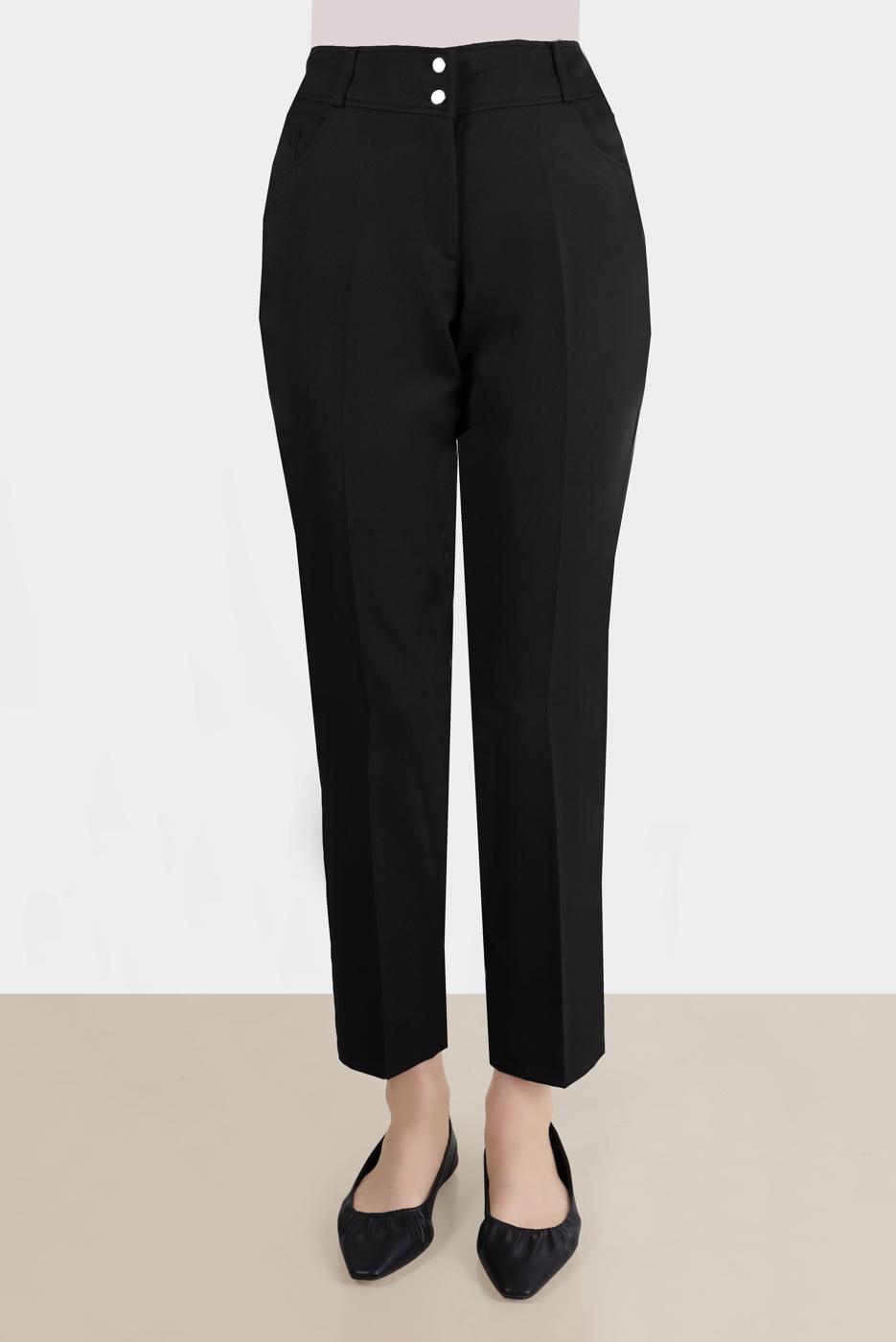 Tesettür giyim SİYAH ALVİNA YÜKSEL BEL PANTOLON T 70350