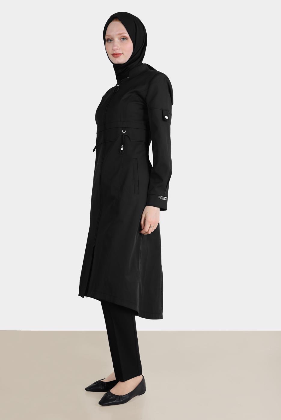 Tesettür giyim SİYAH ALVİNA YÜKSEL BEL PANTOLON T 70350