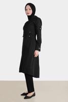 Tesettür giyim SİYAH ALVİNA YÜKSEL BEL PANTOLON T 70350