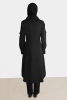 Tesettür giyim SİYAH ALVİNA YÜKSEL BEL PANTOLON T 70350