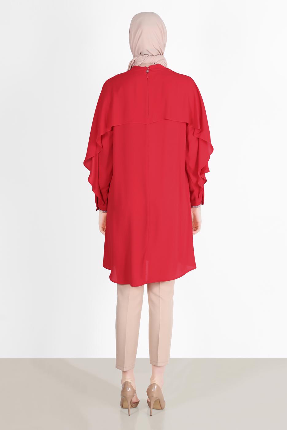 Tesettür giyim BEJ ALVİNA YÜKSEL BEL PANTOLON T 70350