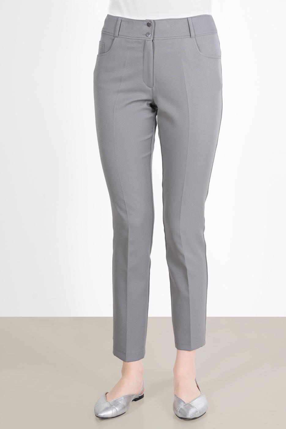 Tesettür giyim GRİ ALVİNA YÜKSEL BEL PANTOLON T 70350