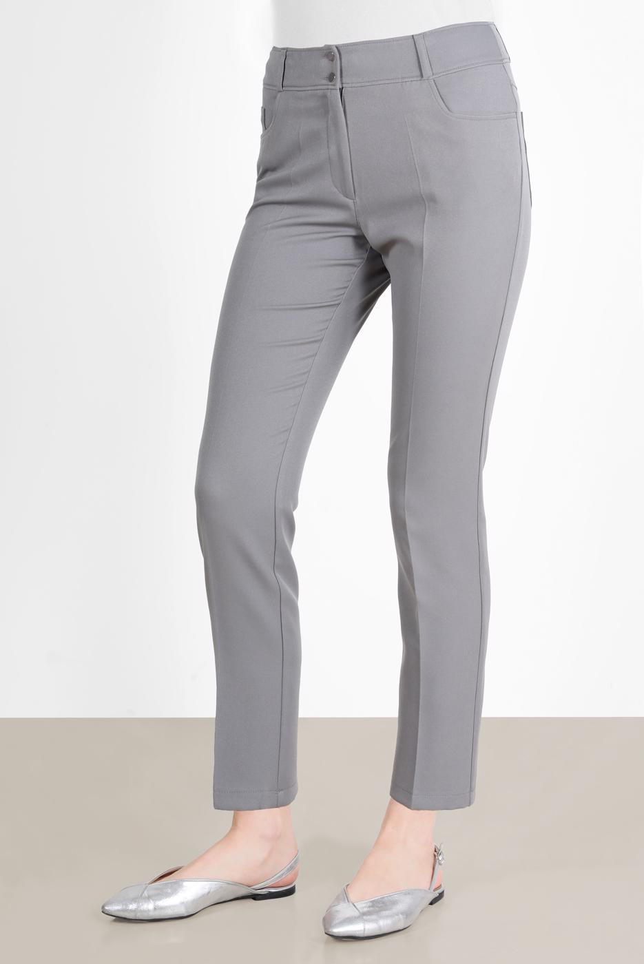 Tesettür giyim GRİ ALVİNA YÜKSEL BEL PANTOLON T 70350