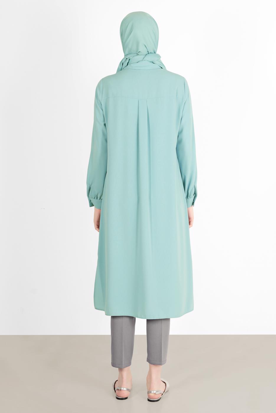 Tesettür giyim GRİ ALVİNA YÜKSEL BEL PANTOLON T 70350