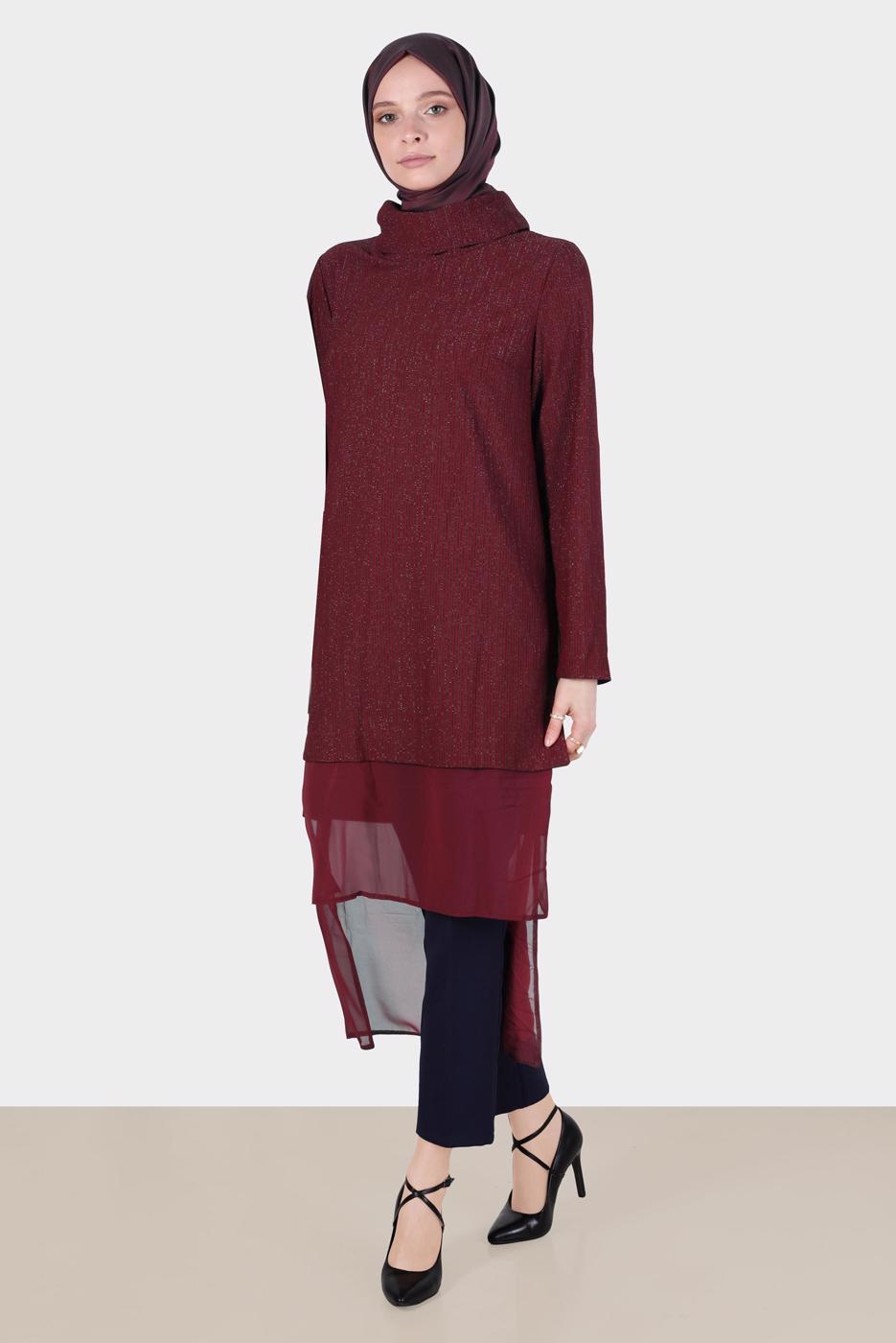 Tesettür giyim LACİVERT ALVİNA DAR PAÇA PANTOLON T 70351