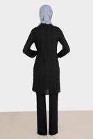 Tesettür giyim SİYAH ALVİNA İSPANYOL PAÇA PANTOLON T 70353